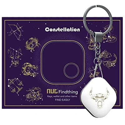 Image de Nutale Localisateur D&#039;objets de Clé Portefeuilles, Key Finder Anti Perte Téléphone Chercheur Alarme Trouve clés, avec Porte Clés et Traqueur Sonore pour Retrouver (Taurus)