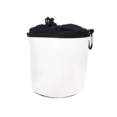 Image de Sac à pinces linge en coton suspendre/avec mousqueton crème