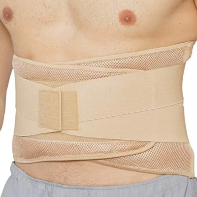 Image de NEOtech Care Ceinture lombaire avec sangles de compression doubles Support bas du dos EXTRA LARGE (25CM haut) Bande soutien posture (Beige, Taille S)