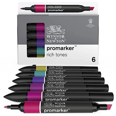 Image de Winsor &amp; Newton Promarker Set de 6 Tons Riches