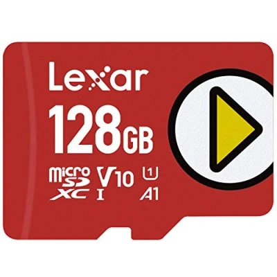Image de Lexar PLAY Carte Micro SD 128Go, microSDXC UHS I, Jusqu&#039;à 160 Mo/s en Lecture microSD, U1/V10/A1/C10 TF Compatible avec Nintendo Jeux Switch/Smartphone/Tablette (LMSPLAY128G BNNAG)