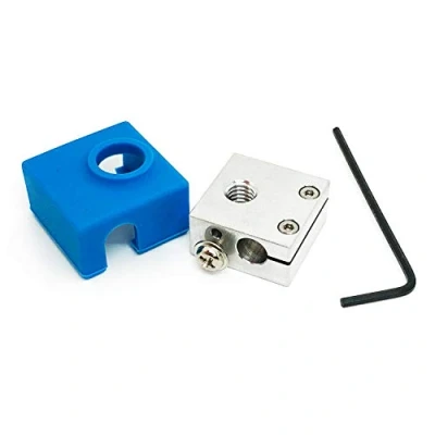 Image de Micro Swiss Bloc chauffant avec chaussette en silicone pour imprimantes CR10/Ender 2/Ender 3/ANET A8 MK7, MK8, MK9 Hotends