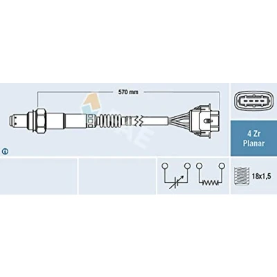 Image de FAE 77154 Sonde lambda devant le catalyseur de régulation OPEL: Meriva A, Corsa D 3/5 portes, Zafira PORSCHE: 911 Coupe, Cabriolet