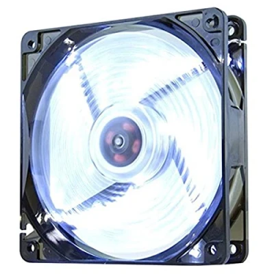 Image de NOX Coolfan NXCFAN120LW Ventilateur de boîtier PC 120 mm, 9 pales translucides, roulements longue durée, 4 LED, silencieux, connecteur 3 et broches, couleur blanc