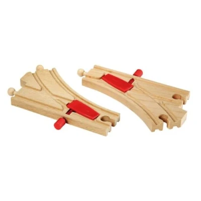 Image de BRIO World 33344 Aiguillages Mécaniques 144 mm Accessoire pour circuit de train en bois Action jeu sans pile Jouet garçons et filles dès 3 ans