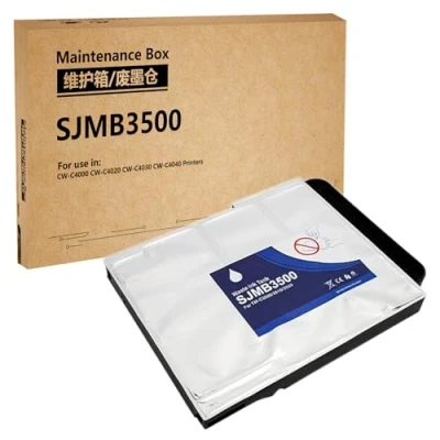 Image de HEMEINY Boîte d&#039;entretien de rechange pour réservoir d&#039;encre SJMB3500, fonctionne avec les imprimantes ColorWorks TM C3500 C3510 C3520