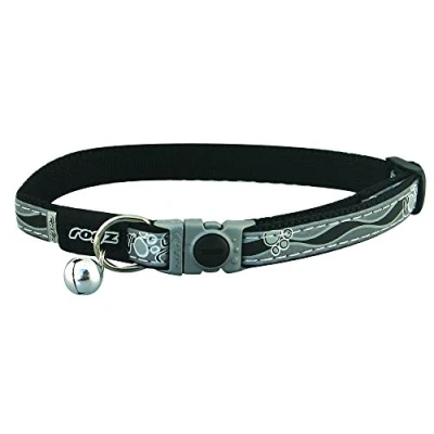 Image de Rogz CATZ Nightcat Collier Motif Pattes Noir