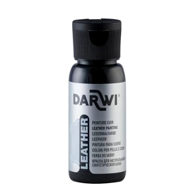 Image de DARWI DA0420050100C Un flacon de Peinture Pour Cuir Coloris Noir 50 ML LEATHER Loisirs Créatifs Activité Manuelle Bricolage