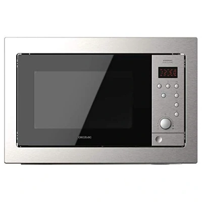 Image de Cecotec Micro ondes Encastrable Numérique GrandHeat 2500 Built In SteelBlack. 900W, 25L de Capacité, Gril avec 1000W, 8 Fonctions préconfigurées, Mode Décongélation, Minuterie jusqu’à 95 minutes