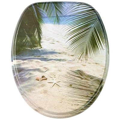 Image de SANILO Abattant WC Frein de Chute Soft Close Finition Haute qualité Fixation Facile Plage