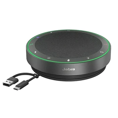 Image de Jabra Speak2 75 Enceinte Bluetooth USB A, 4 micros antibruit et Haut Parleur 65 mm Pleine Gamme Certifié MS Teams, Fonctionne avec d’Autres Plates Formes Gris foncé