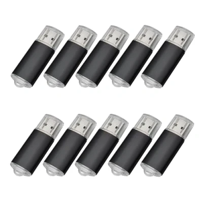 Image de Yaxiny Lot de 10 clés USB 2.0 256MB Noir