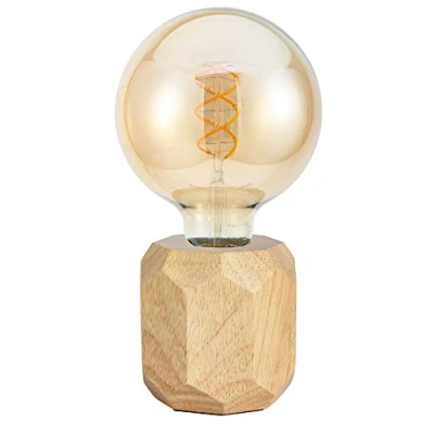Image de Pauleen 48159 48159Wood Sparkle Lampe Bois scandinave Poser luminaire Cube Max 25W E27 230 V