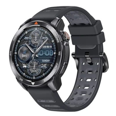 Image de Mibro GS Pro2 Montre GPS Multisport Connectée Homme Femme, Écran AMOLED 1,43&quot;, Appels Bluetooth, Podomètre, Moniteur de Fréquence Cardiaque, SpO2, Padel, Natation, Cyclisme, Running (Gris Foncé)