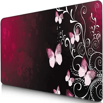 Image de Sidorenko Tapis de Souris 280 x 200 2mm Mouse Pad Surface spéciale améliore la Vitesse et précision I Base en Caoutchouc Antidérapant Rouge