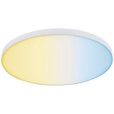Image de Paulmann 79895 Panneau LED Velora Zigbee Smart Home 400 mm Rond INCL. 1x22 W gradable Tunable White Commande de la lumière Blanche plafonnier 2700 K, Métal, 22 W, Blanc