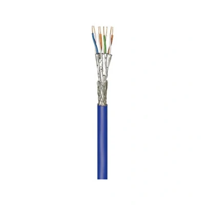 Image de Goobay ITP10 PIMF 0100b matassa S / FTP CABLE Cat.7a 100M + CUIVRE RIGIDE BLEU