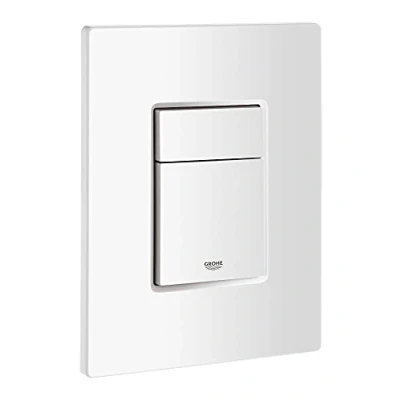 Image de GROHE Plaque de commande WC Even, montage horizontal ou vertical, 2 boutons poussoirs interrompables, 156x197mm, blanc alpin, 38966SH0 (Import Allemagne)