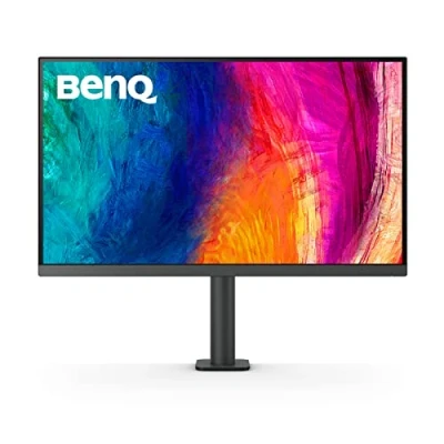 Image de BenQ PD2705UA Écran 27 Pouces Ergo Arm 4K, UHD, sRGB, Rec.709, HDR10, IPS, Technologie AQCOLOR, USB C, Calibré en Usine, Hotkey Puck G2, KVM, Mode Couleur, DualView, Gris
