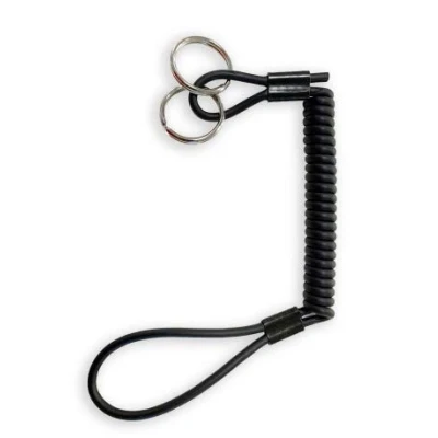 Image de T.o.e. Concept Dragonne de sécurité Kevlar® 80 cm avec anneaux porte clés noir