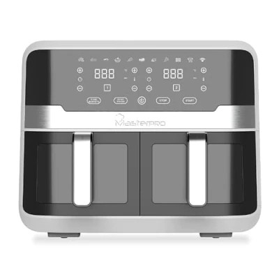 Image de MasterPRO Rocket Duo 900 Friteuse double 9 litres 2400w Contrôle de la durée et température Affichage numérique Paniers en aluminium faciles à nettoyer par smartphone