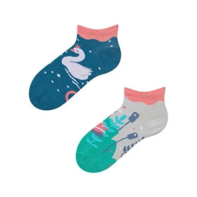 Image de Dedoles Chaussettes Unisexe Homme Femme &amp; Enfants beaucoup designs amusants gauche droite différent, couleur: Multicolore, motif: Cygnes (Socquettes), taille: 27 30