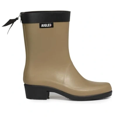 Image de Aigle Myrica MID Bottines, Femme, Taille: 40, Gray taupe Caoutchouc naturel
