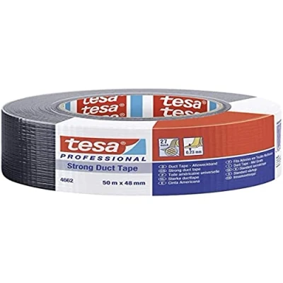 Image de tesa STRONG 04662 00194 01 Ruban adhésif toilé tesa® Professional noir (L x l) 50 m 48 mm 1 pc(s)