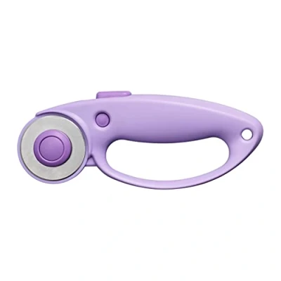 Image de Fiskars Cutter Rotatif, Couteau rotatif avec Poignée en Boucle, pour Droitier et Gaucher, 45 mm, Ultra Lilas (Violet), 1066464