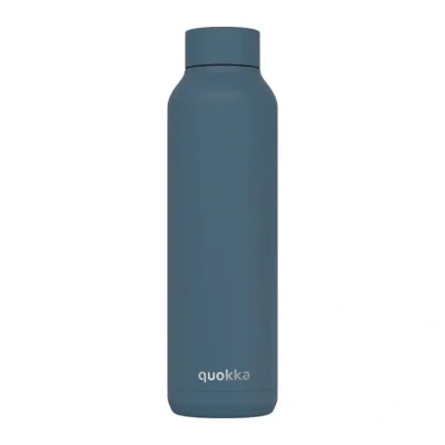 Image de Quokka Solid Stone Blue 630 ML Bouteille d&#039;eau en Acier Inoxydable avec Isolation par Double Paroi Gourde Reutilisable sans BPA maintient Le Liquide Froid jusqu&#039;à 24h, Chaud 12h