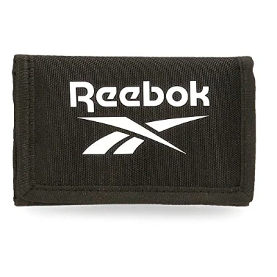 Image de Reebok Boston Portefeuille avec Porte Monnaie Noir 13x8x2,5 cms Polyester