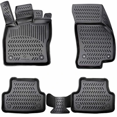 Image de Lot de tapis en caoutchouc design 3D pour Fiat 500L à partir 2012 Bord extra haut 5 cm