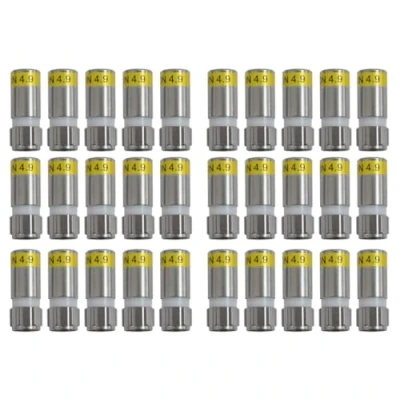 Image de Cabelcon Lot de 30 connecteurs compression F 6 TD 4.9 jaunes
