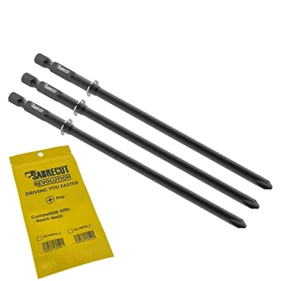 Image de 3 x SabreCut SC146PH2_3 146 mm PH2 Compatible avec Bosch MA55 MA 55 2608522068 Tournevis pour cloison sèche assemblé à alimentation automatique Embout de pistolet