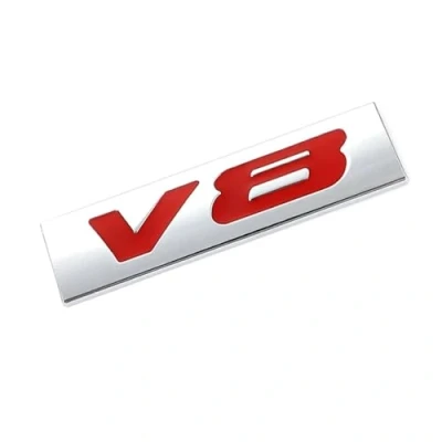 Image de MhaRt yzw6688 Autocollants 3D en métal V6 V8 for Voiture, Badge emblème (Color : Stickers 01)