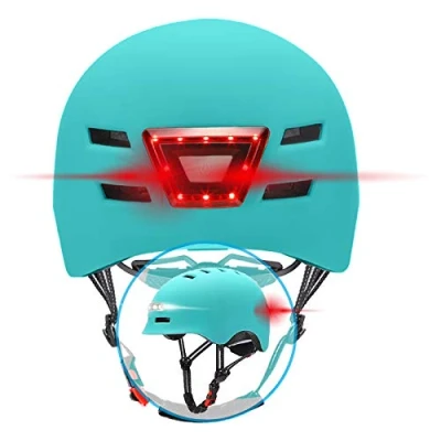 Image de BEEPER Casque Velo, Trottinette avec Feux Avant et Arriere integres ME135 (Bleu, S)