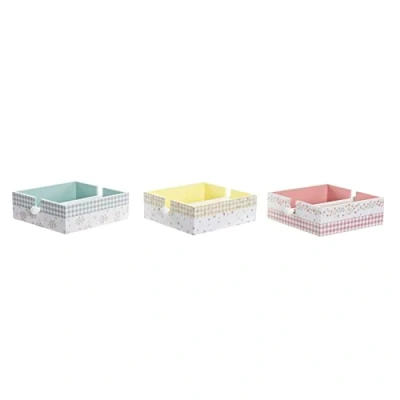 Image de Porte serviettes DKD Home Decor Standard Jaune et rouge Métal MDF 22 x 18 6 cm