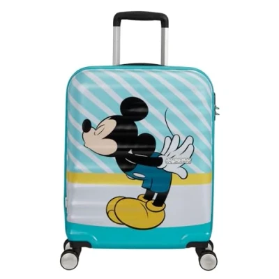 Image de American Tourister Wavebreaker Disney Spinner S, Bagage enfant, 55 cm, 36 L, Multicolore (Mickey Blue Kiss)