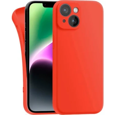 Image de MyGadget Coque Compatible avec Apple iPhone 14 Plus Case TPU Souple &amp; Soft Cover Protection Extra Fine Légère Étui Coloré Anti Choc et Rayures Orange
