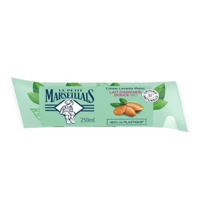 Image de Le Petit Marseillais Eco recharge Crème mousse Lait d&#039;Amande Douce, 250ml