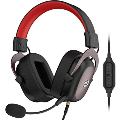 Image de Redragon H510 Zeus Casque de Jeu Filaire Son Surround 7.1 Coussinets d&#039;oreille en Mousse à mémoire Pilotes 53 MM Microphone détachable multiplateforme (Noir)