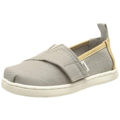 Image de TOMS Mixte enfant Tiny Alpargata Mocassin plat, Marron Gris, 19.5 EU