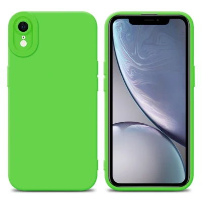 Image de Coque pour Apple iPhone XR en FLUID VERT Housse de protection Étui silicone TPU flexible Neuf