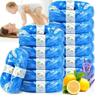 Image de ZPQAODI Lot de 12 recharges pour poubelle à couches, parfumées, excellente étanchéité, compatibles avec Tommee Tippee Sangenic Tec Simplee Twist