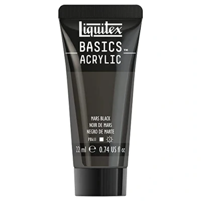 Image de Liquitex Acrylique Basics Tube 22 ml Noir De Mars ROW