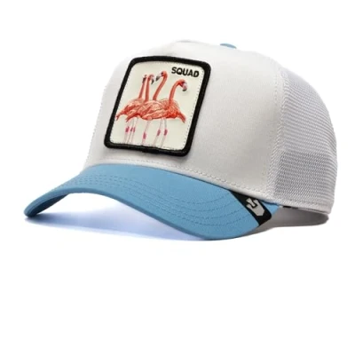 Image de Goorin Bros. Squad Flamant Blanc Bleu Casquette de Camionneur Ajustable