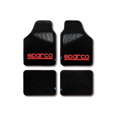 Image de SPARCO SPC1903 Ensemble de tapis sol Polyester, PVC, Latex avant et arrière Rouge, noir