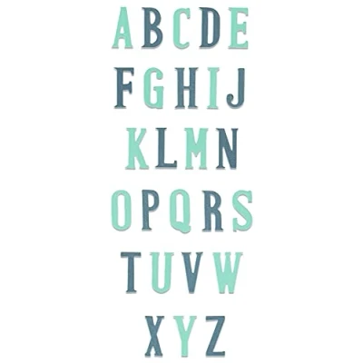 Image de Sizzix Die Nostalgic, 664724 Matrice de decoupe Alphabet Bigz Nostalgique XL, 33% Plastique ABS, 48% Panneaux Particules, 14% règle en Acier, 5% Mousse EVA, Multicolor, Taille unique
