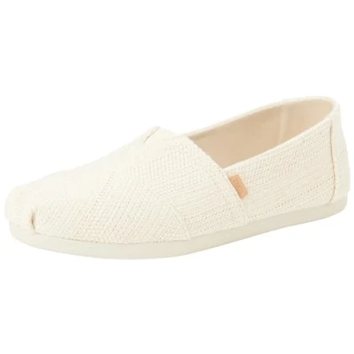 Image de TOMS Alpargata Semelle de mocassin Femme, Natural Undyed Metallic Linen Stripe, 56 EU