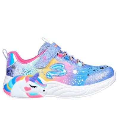 Image de Skechers Unicorn Dreams Baskets basses blue/multicoloured pour enfants, Taille: 33, Blue/multi coloured Tissu / matière synthétique